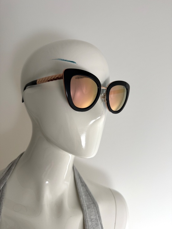 CHANEL 5368 Rose Gold Mirror Metal Acetate Cat Eye Sunglasses main image 6